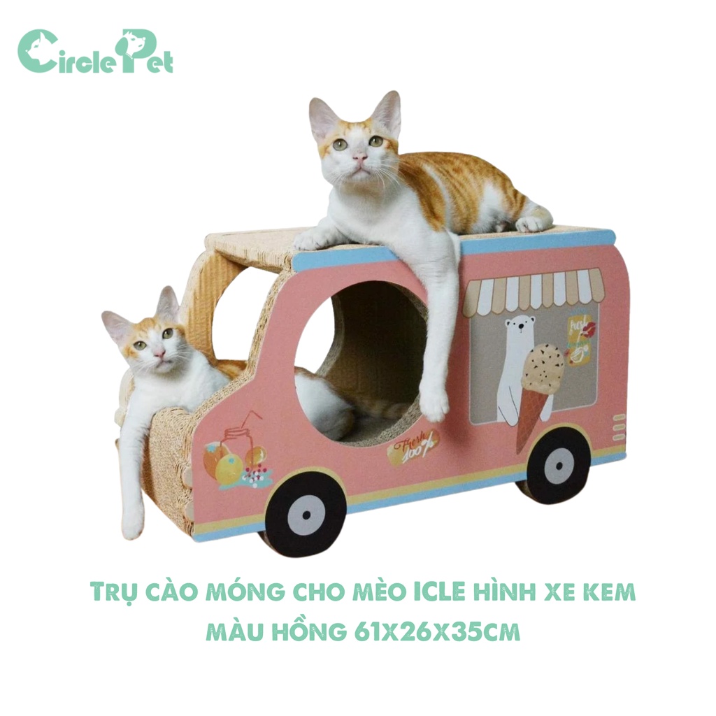 Trụ Cào Cho Mèo ICLE Nhiều Loại Đáng Yêu Giúp Mèo Giải Stress 42x31x51cm - Circle Pet