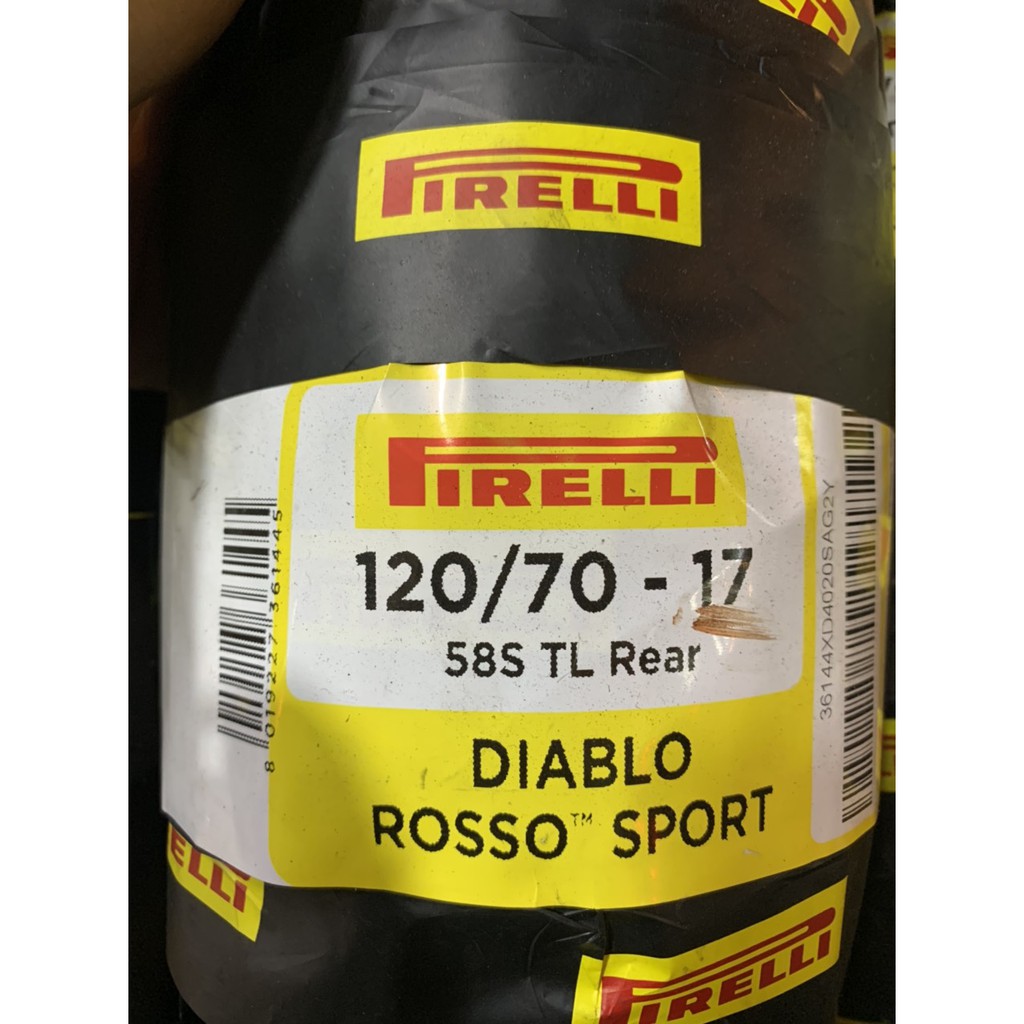 Vỏ Pirelli 120/70-17 Diablo Rosso Sport và các size vỏ khác cùng gai Rosso Sport