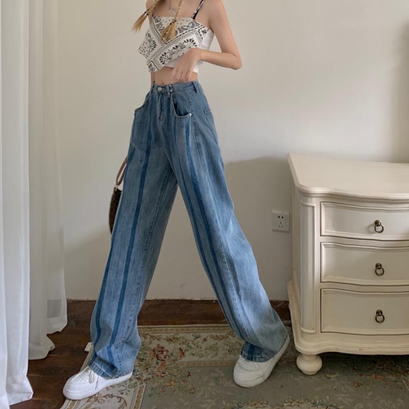 Quần Jeans Nữ Lưng Cao Ống Rộng Thời Trang Hàn Quốc