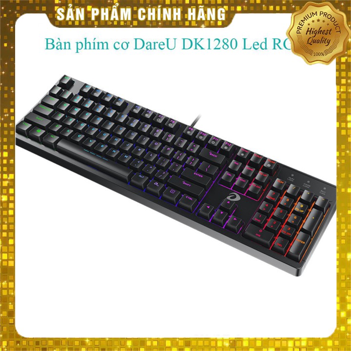 Bàn Phím Cơ Gaming DareU EK1280 - Mã cũ DK1280 - RGB Blue/Brown/Red Switch [ Mai Hoàng phân phối, BẢO HÀNH 24 THÁNG ] | WebRaoVat - webraovat.net.vn