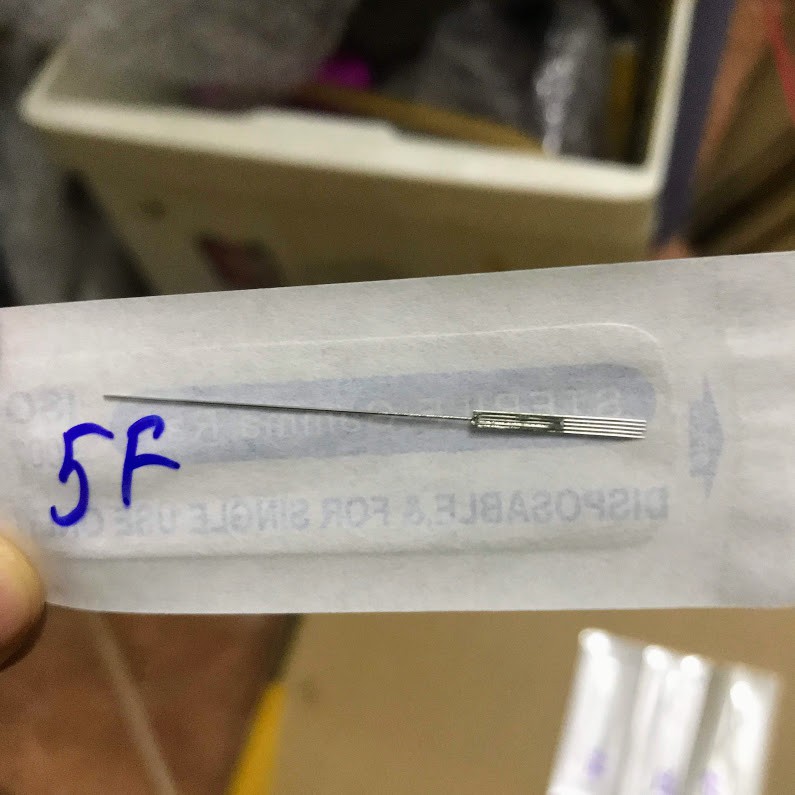 Kim 5, kim 7 tròn dẹt dùng trong phun xăm