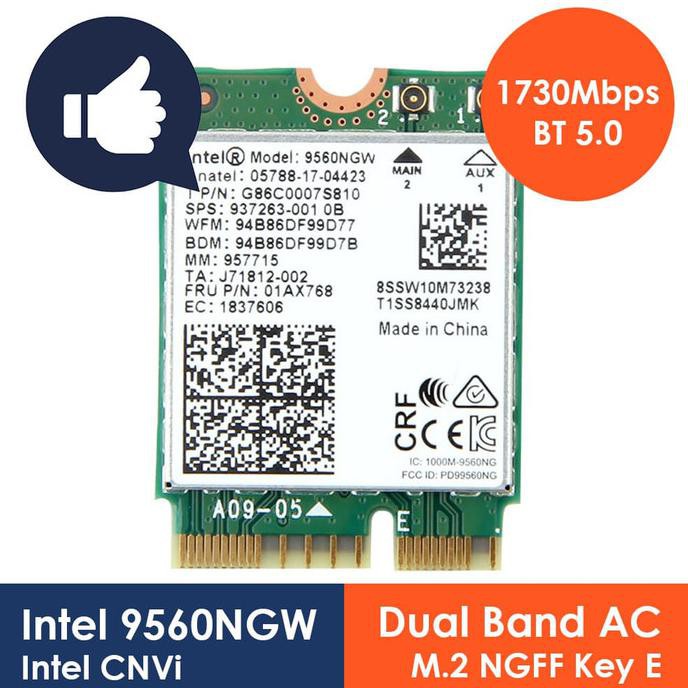 Card Wifi Intel 9560ngw Cnvi Không Dây Ac 9560 M.2 Ngff Laptop Pc Wlan 0512