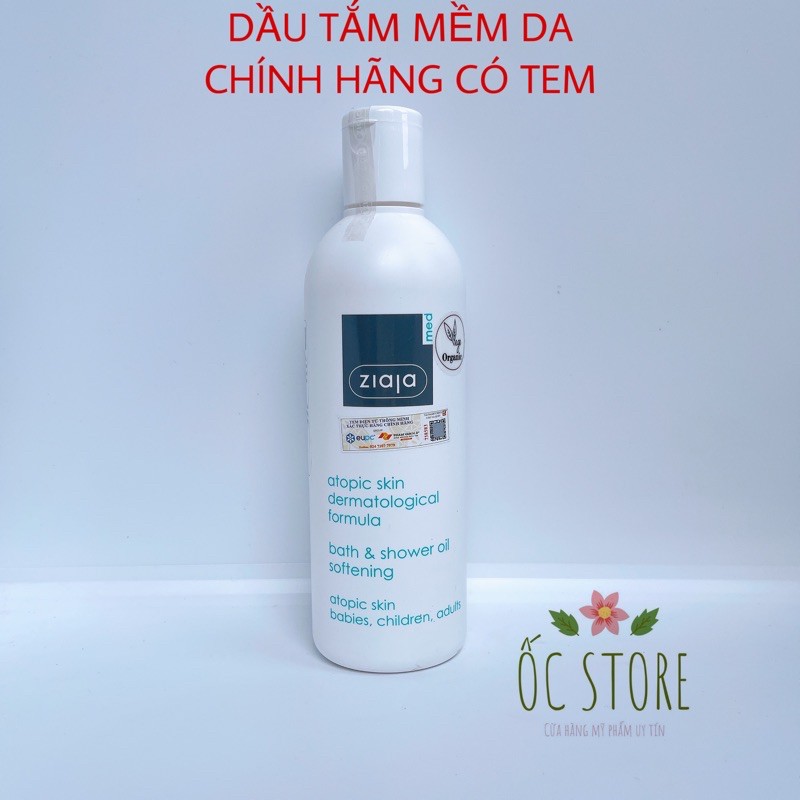 Dầu Tắm Ziaja Med Atopy 270ml chính hãng giúp làm mềm da, giảm khô da