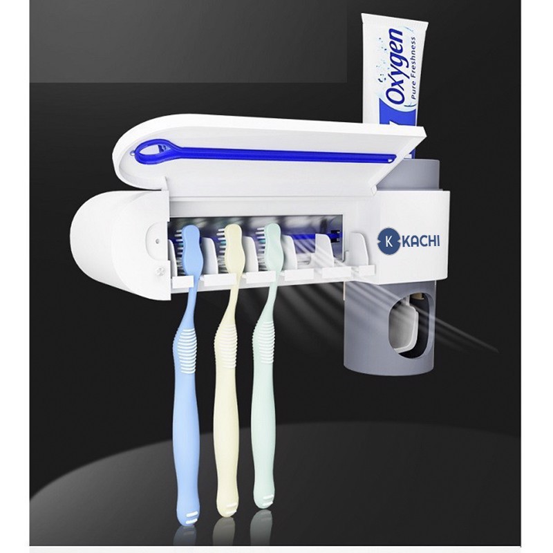 Giá treo bàn chải lấy kem đánh răng khử trùng bằng tia UV Kachi MK200