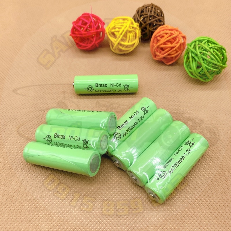 Pin tiểu AA sạc lại được - Pin Ni-Cd AA 1.2V 700mAh dành cho đồ chơi, đồng hồ, chuột máy tính và các thiết bị gia đình