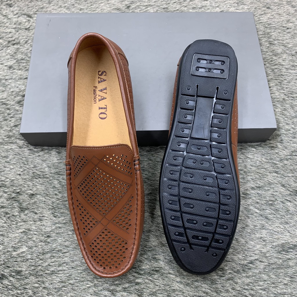 Giầy lười hè nam đục lỗ siêu thoáng