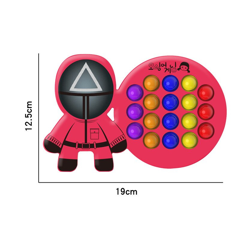 Pop It Fidget Toy Đồ chơi bóp bong bóng giải tỏa áp lực hình Squid Game cho trẻ em