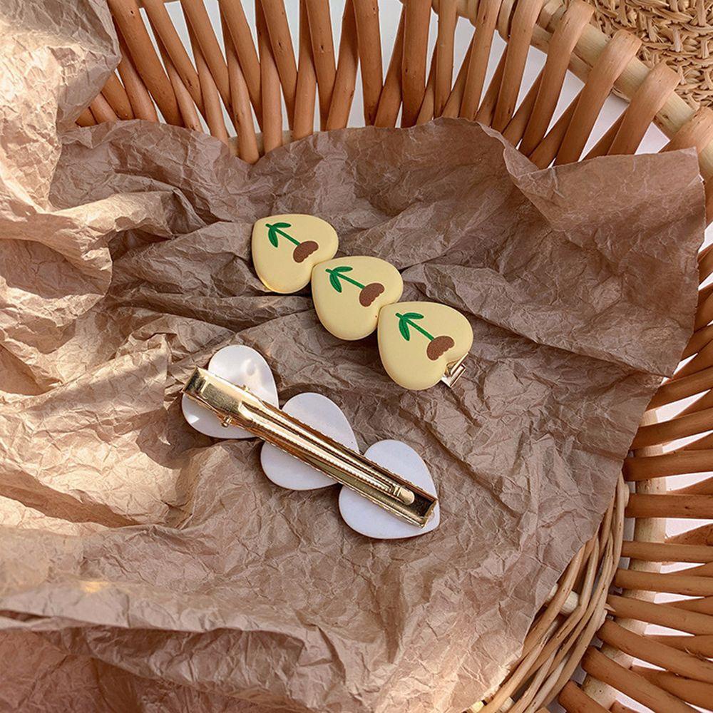 Kẹp Tóc Hình Trái Tim Hoạt Hình Phong Cách Hàn Quốc Dễ Thương Cho Nữ