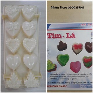 Khuôn thạch rau câu hình tim lá KĐ31