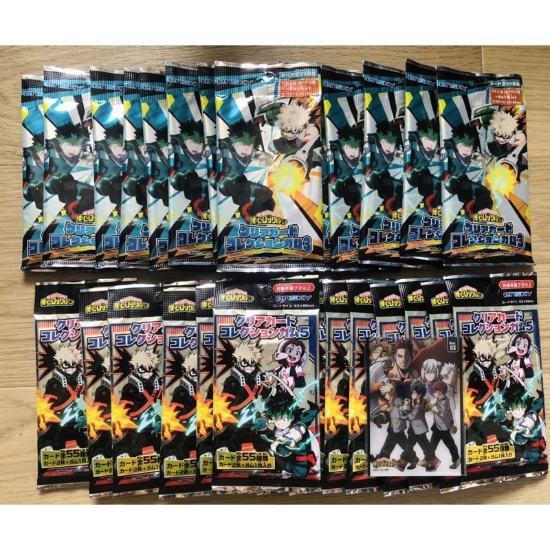 Hộp Kẹo Gum kèm Thẻ nhân phẩm clear collection mha my hero academia snapmide Nhật Bản