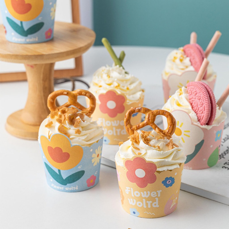 75 cốc giấy làm bánh cupcake tiện dụng