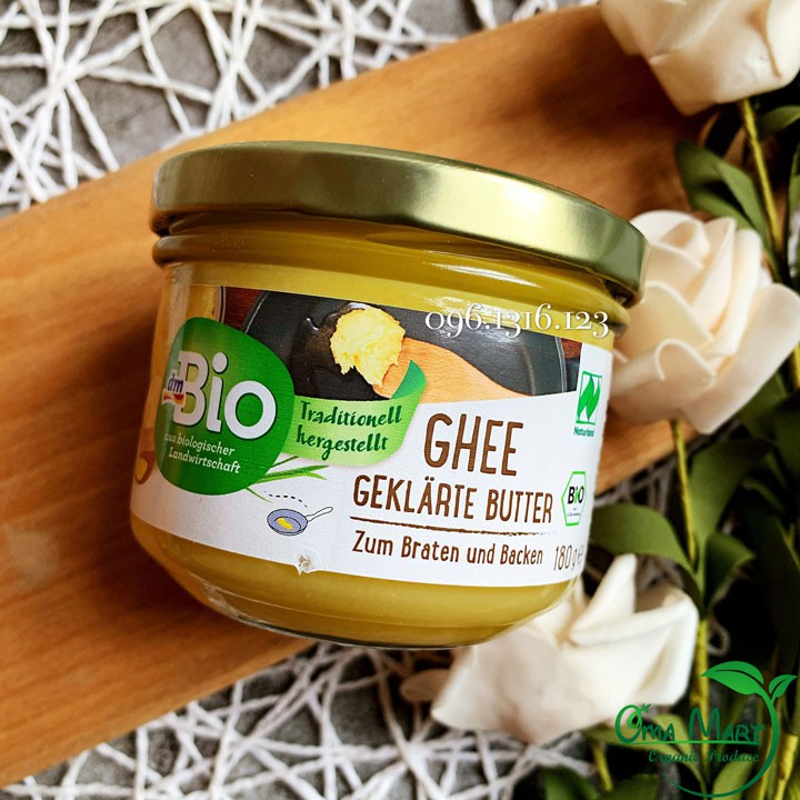 Bơ ghee hữu cơ dmBio 180g