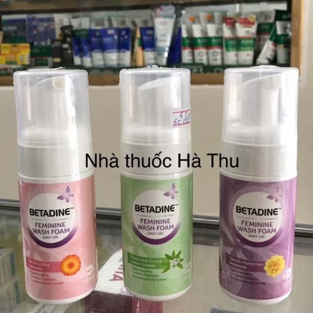 (CÓ DATE MỚI ) Dung dịch vệ sinh phụ nữ dạng bọt Betadine Feminine Wash Foam 100ml