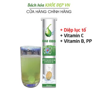 Viên sủi RAU KIDS bổ sung diệp lục tố, vitamin C, B, PP, khoáng chất - 20 viên