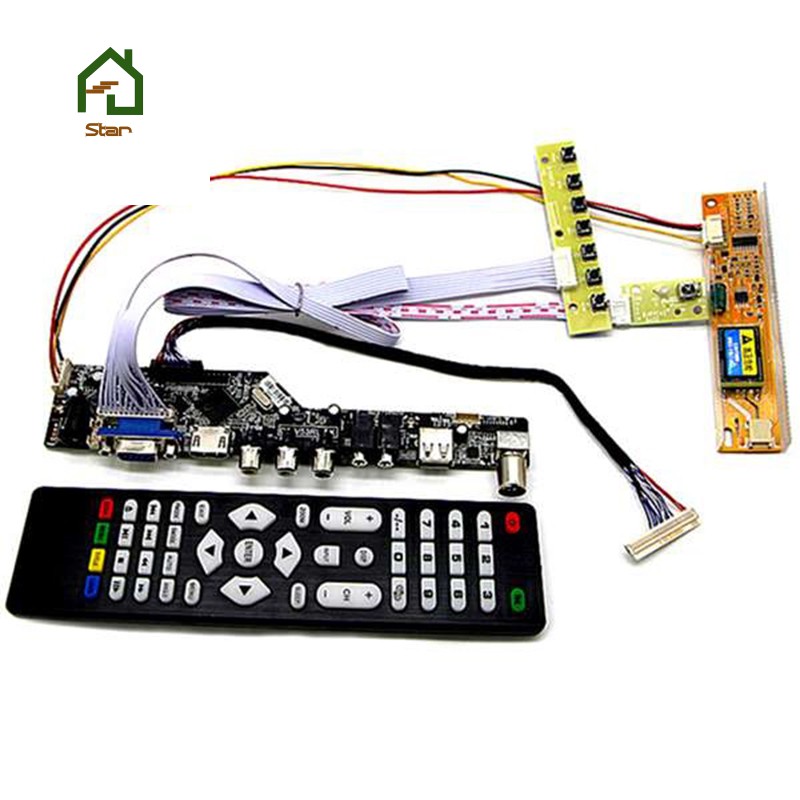 Tv+Hdmi+Vga+Av+Usb+Audio Tv Lcd Driver Board 15.4Inch Lp154W01 B154Ew08 B154Ew01 1280X800 Lcd Controller Board Diy Kits