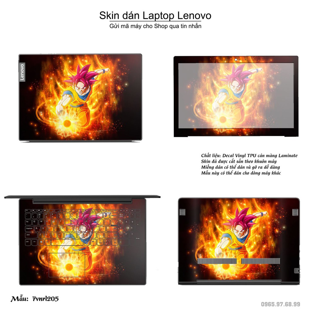 Skin dán Laptop Lenovo in hình Dragon Ball _nhiều mẫu 3 (inbox mã máy cho Shop)