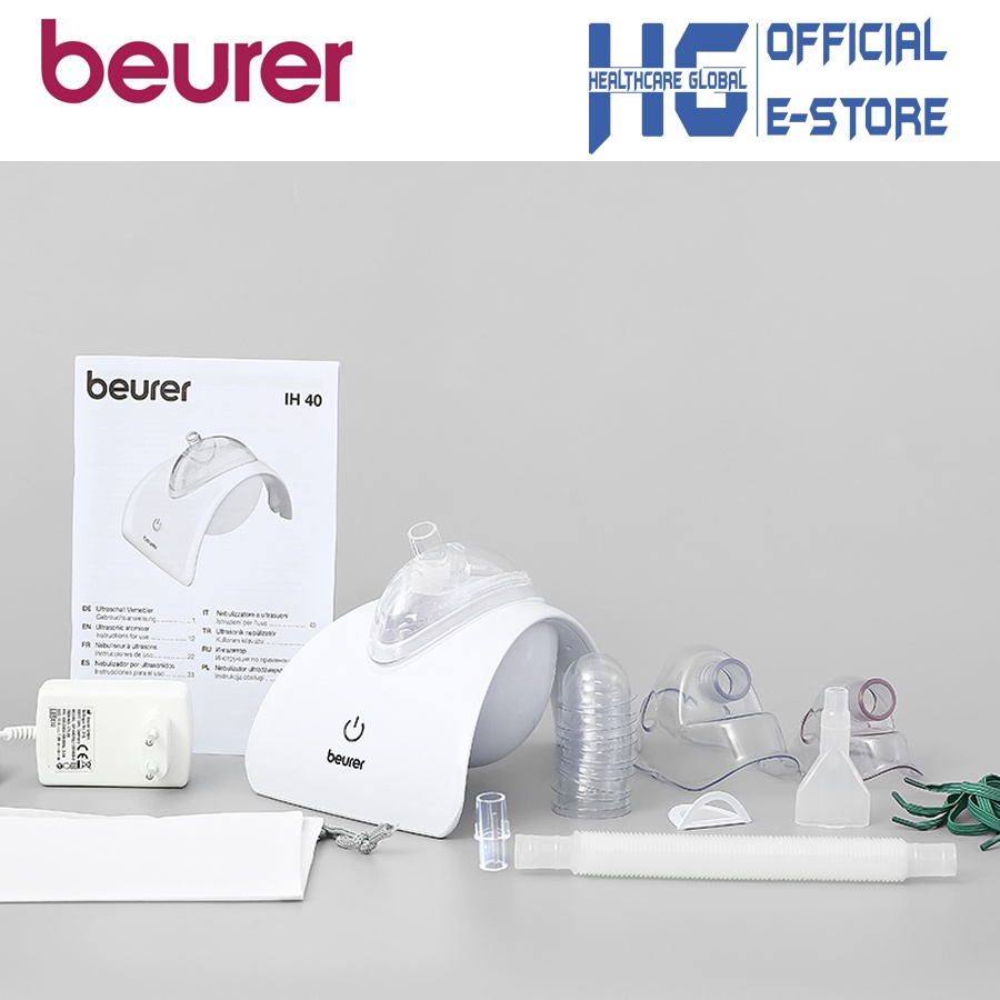 Máy Xông Khí Dung Siêu Âm Beurer IH40 | Hoạt Động Dịu Êm , Không Gây Tiếng Ồn - Bảo Hành Chính Hãng 24 Tháng