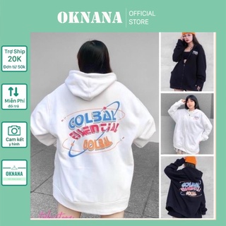 Áo khoác hoodie nỉ bông unisex dưới 75kg - GOLBAL