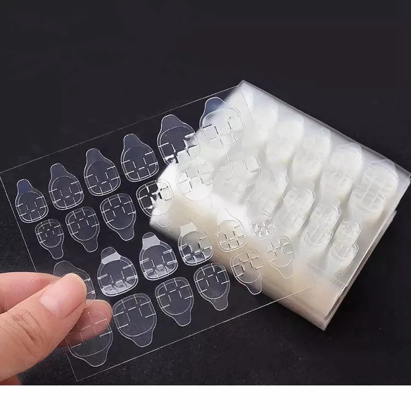 Bộ 24 Miếng Dán Móng Tay Trong Suốt Hai Mặt Chuyên Dụng