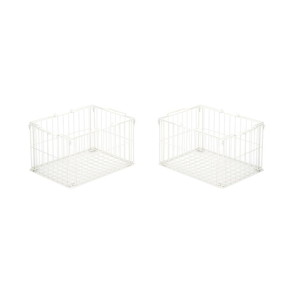 HomeBase STACKO Kệ 2 tầng bằng lưới thép SCANDI Thái Lan W33.5xH97.5xD39cm màu trắng
