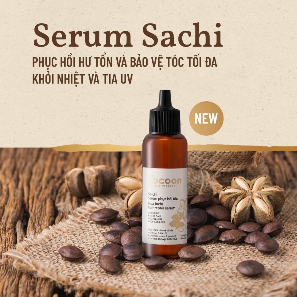Sa-chi Serum phục hồi tóc Inca Inchi Hair Repair Serum 30ml của The Cocoon Vietnam