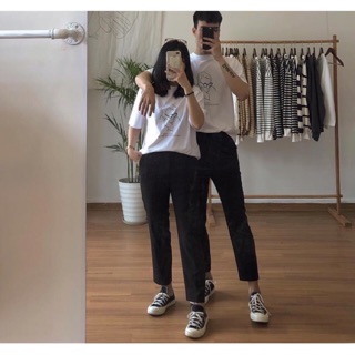 Quần kaki ống suông bigsize đặt biệt mua quần tặng luôn áo trắng cùng size quần