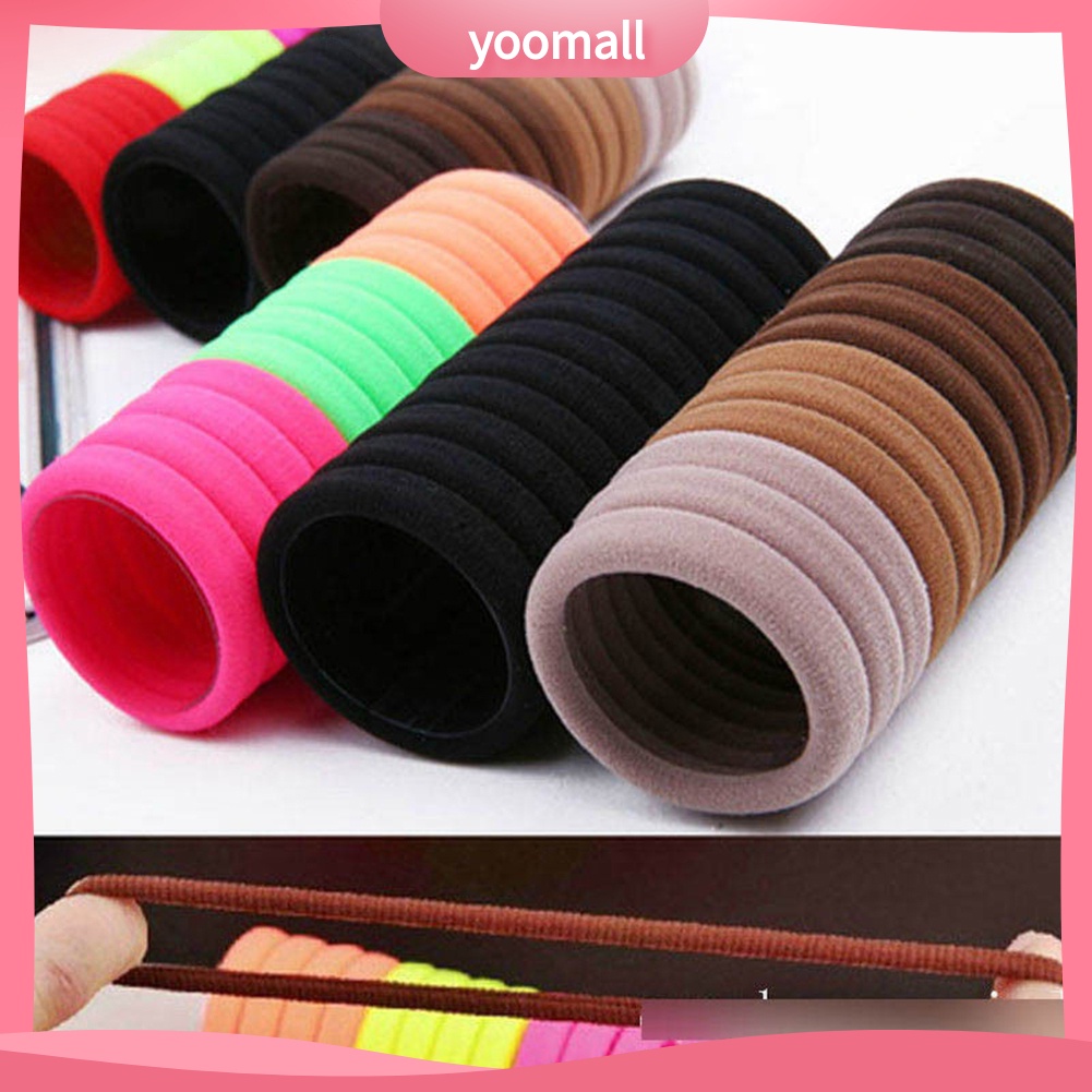 Set 50 dây buộc tóc co giãn xinh xắn cho nữ