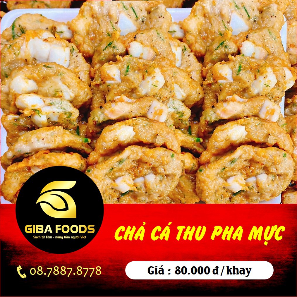 GIBAFOODS - SỈ/LẺ - CHẢ CÁ THU PHA MỰC/ Khay 350gr | BigBuy360 - bigbuy360.vn
