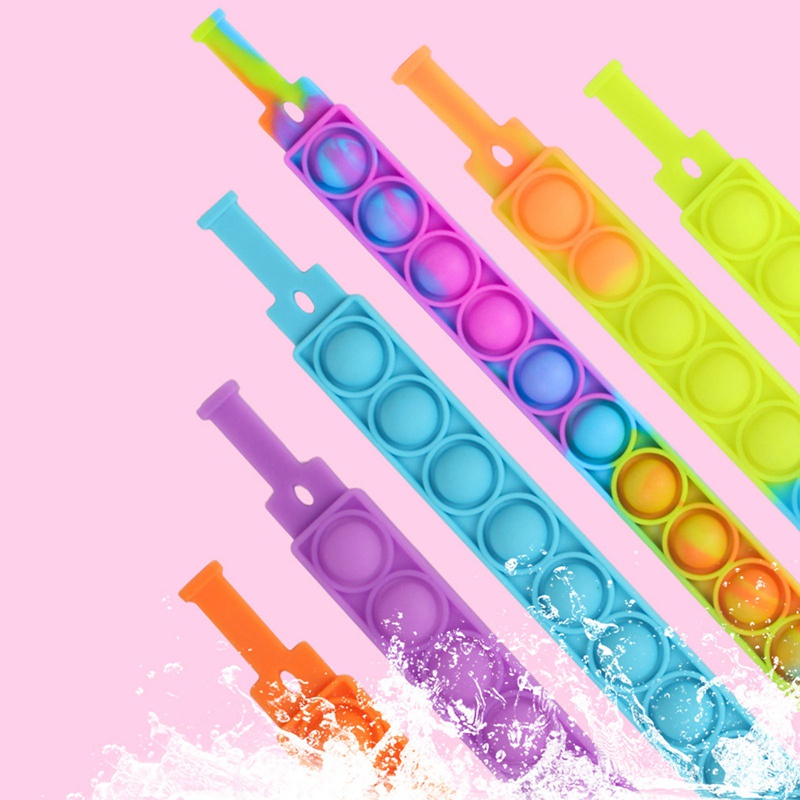 Vòng tay phối đồ chơi nhấn bong bóng giảm căng thẳng bằng silicon
