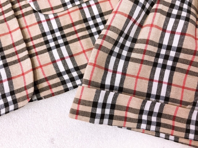 Bộ giả vest kẻ bbr cho bé gái