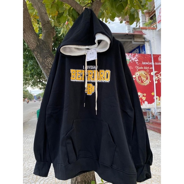 Áo Hoodie Form Rộng Nam Nữ Chữ Beebro Chất Nỉ Bông Dày Dặn Unisex❤️Áo Mũ Ulzzang Nam Nữ Phong Cách Hàn Quốc