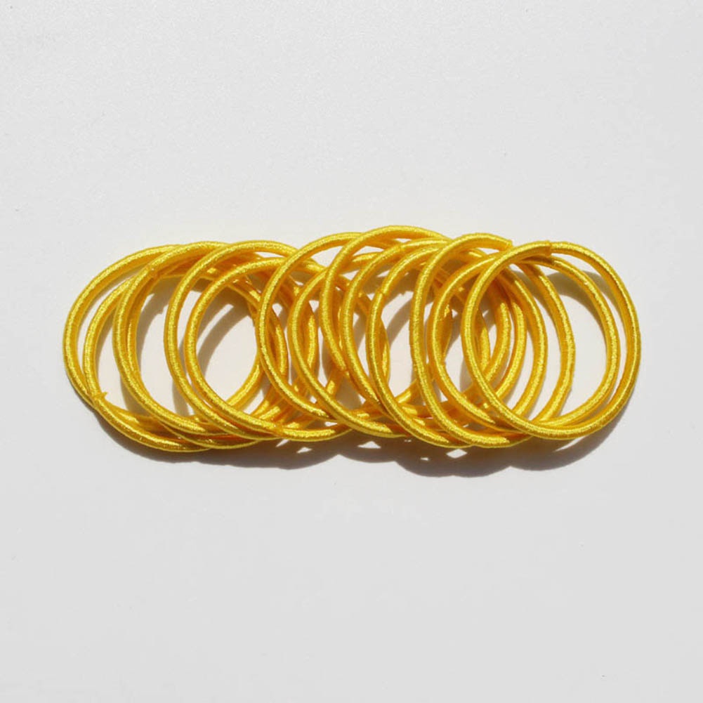 Set 10 Dây Buộc Tóc Co Dãn Màu Trơn Cho Bé Gái