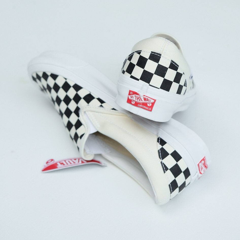 Giày Nam Nữ Không Dây Vans Classic Slip On, Giày Lười Vans Caro Đen Trắng Full Box Bill G07