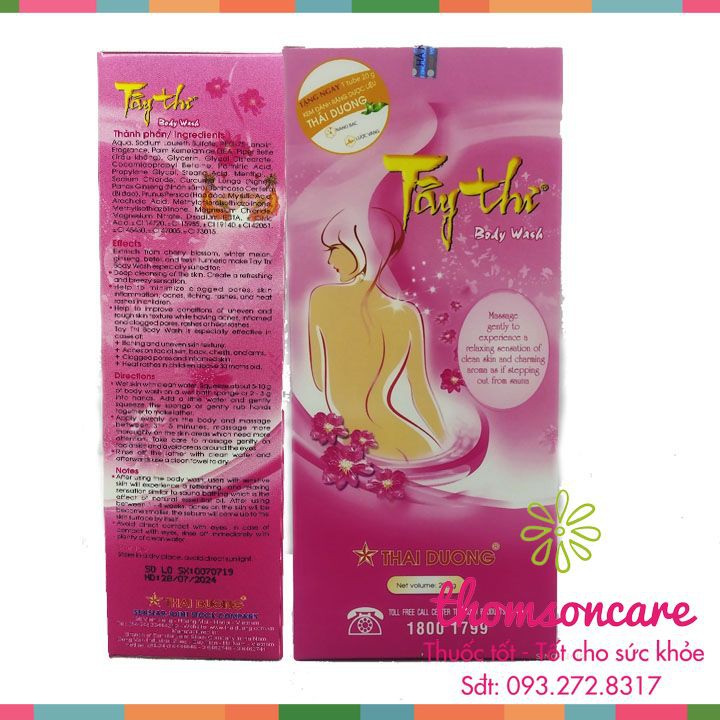 Sữa tắm làm trắng da Tây thi - Chính hãng Sao Thái Dương Chai 200ml | BigBuy360 - bigbuy360.vn