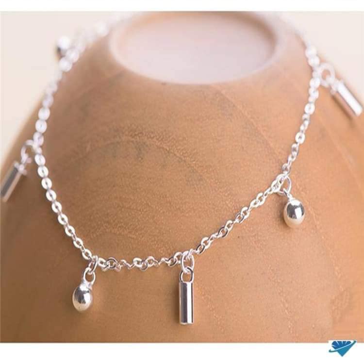 LẮC CHÂN NỮ BẠC TA CÓ HÌNH TRỤ VÀ HÌNH TRÒN TREO