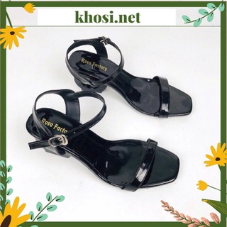 Giày sandal hở gót 5P quai ngang đế chữ O