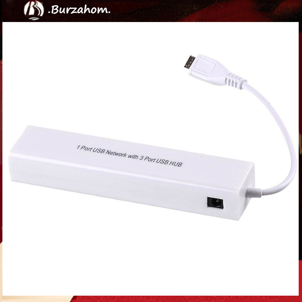 Bộ Chia 3 Cổng Micro Usb 2.0 Sang Rj45 Cho Máy Tính Bảng Android Tiện Dụng