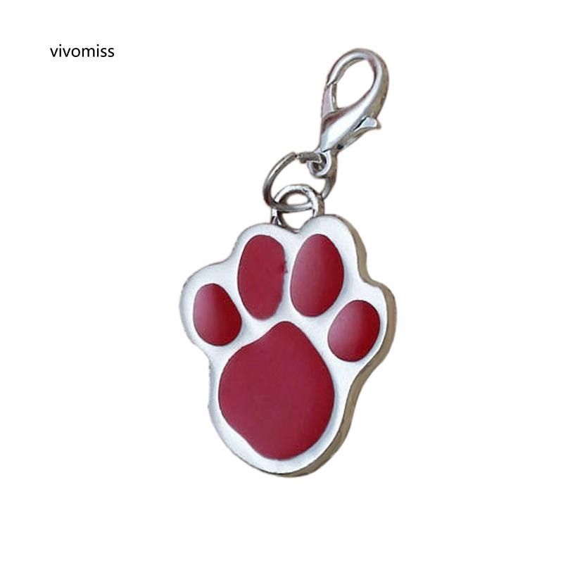 Phụ kiện kim loại hình chân chó dùng đeo cổ thú cưng