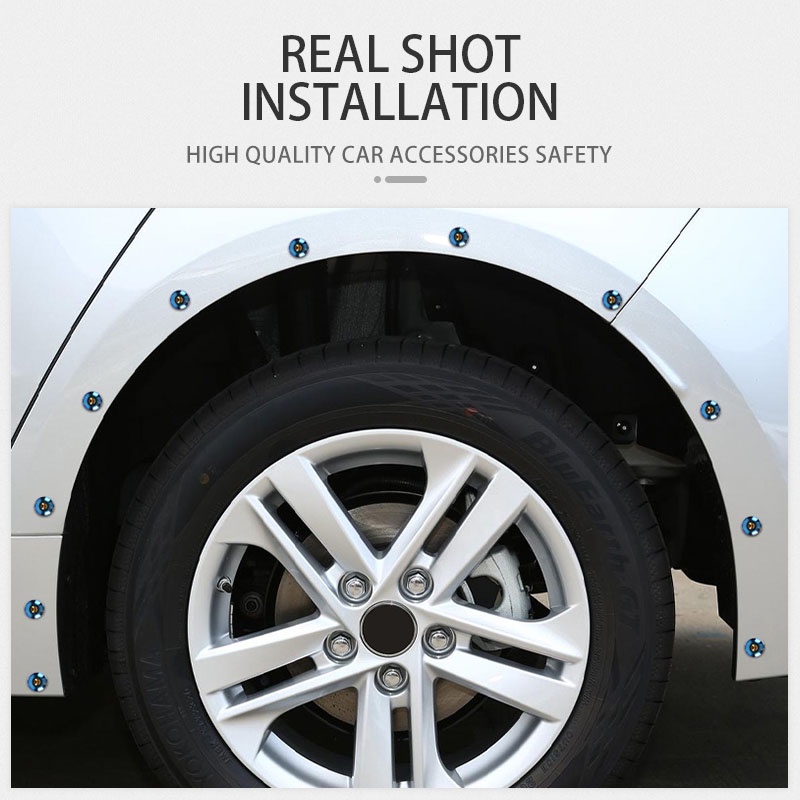 JDMGRAM Universal Car Rivet Sticker Trang trí Titanium Auto Window DIY Paste Trim Style Front Rear Wheel Rim Phụ tùng sửa đổi Phụ kiện ngoại thất ô tô