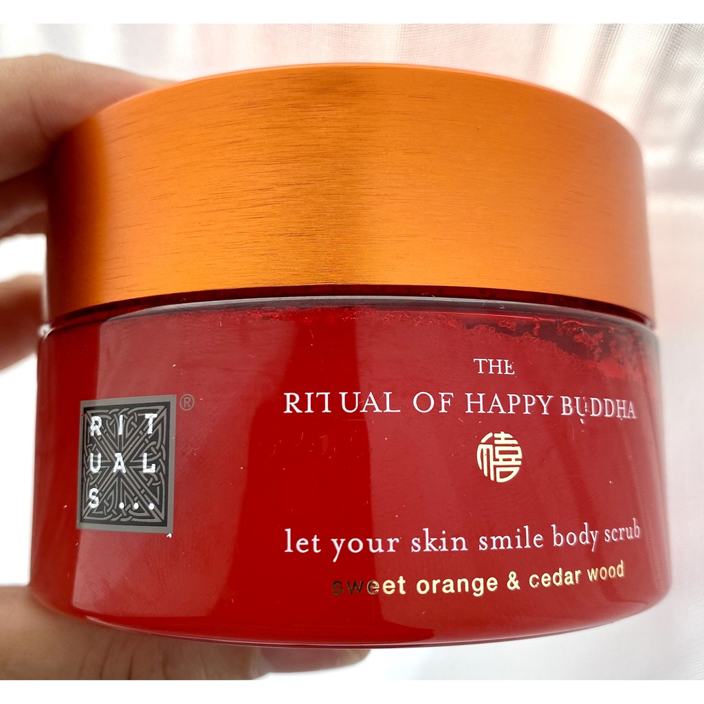 [BILL US/FR] RITUALS Tẩy da chết HAPPY BUDDHA Cam Ngọt/Gỗ Tuyết Tùng The Ritual Of  Buddha 8.8oz/250g