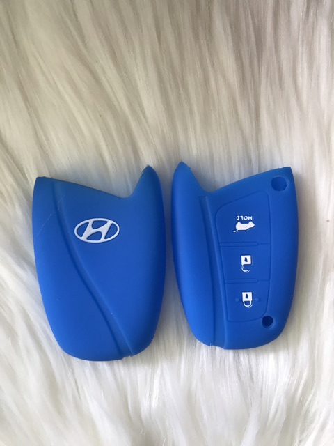 Bao silicone bảo vệ khoá Thông Smart key Huyndai Santafe IX45 3 nút