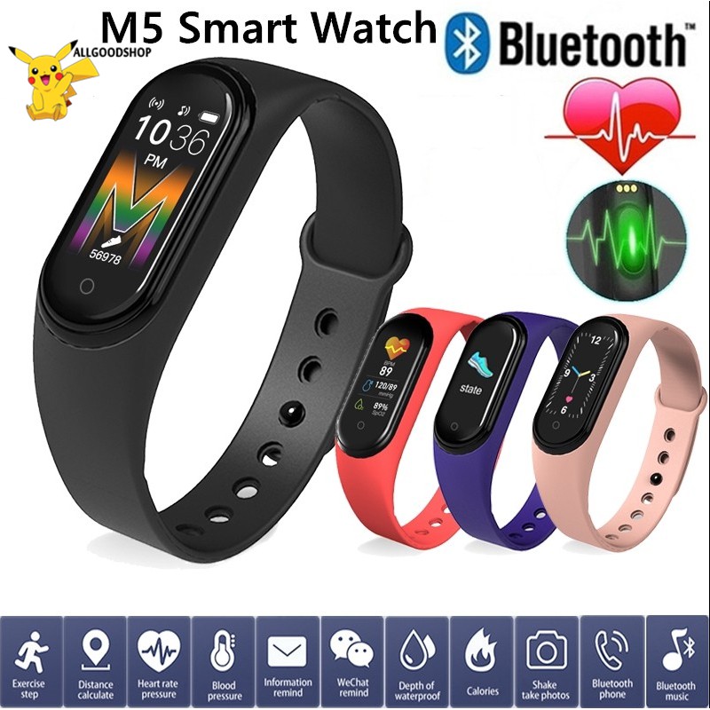 Đồng hồ thông minh thể thao M5 chống nước kết nối Bluetooth