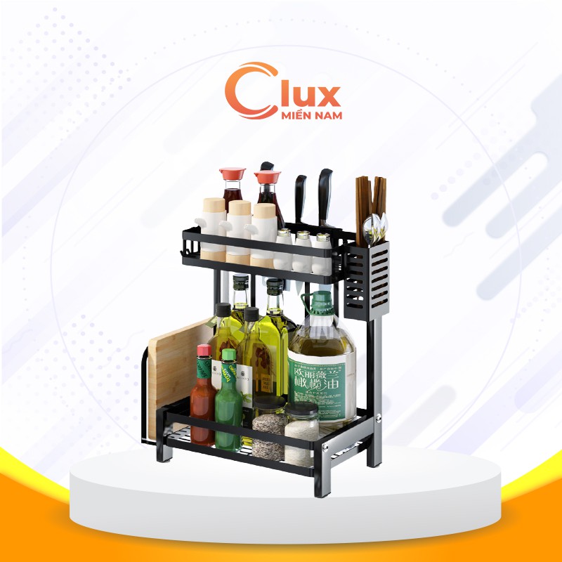 Kệ đựng gia vị nhà bếp 2 tầng, kệ đựng đồ dùng nhà bếp tiện lợi