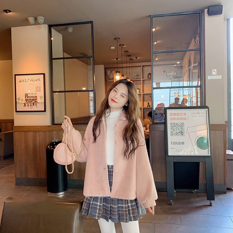 Áo Phông Trơn Cổ Sóng, Áo Thun Dài Tay Cute Dễ Thương Phong Cách Hàn Quốc