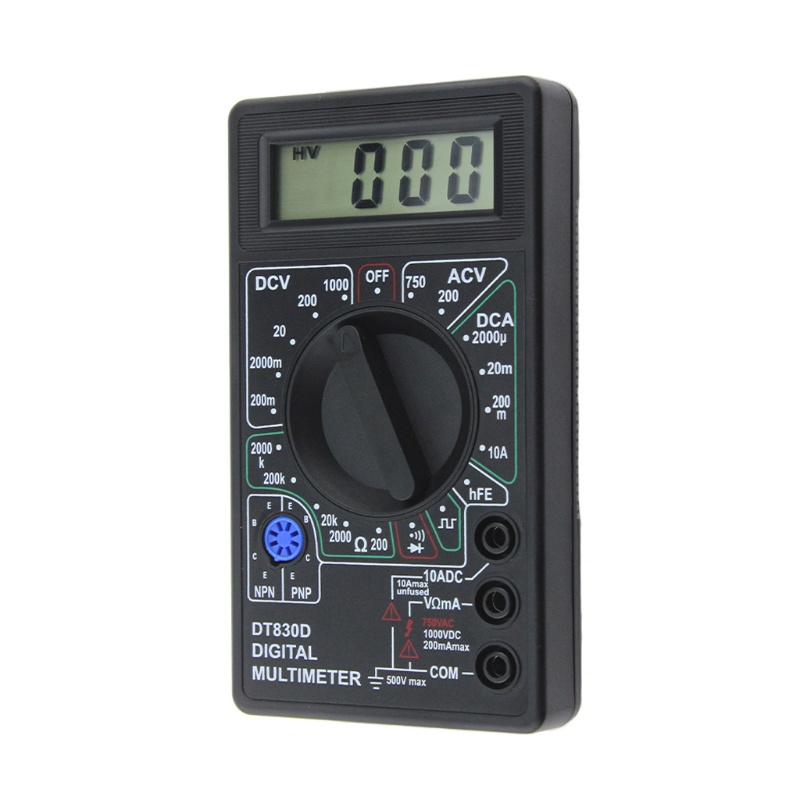 Vạn Năng Kế Kỹ Thuật Số Mini Màn Hình LCD Kèm Que Dò Điện Áp DC A
