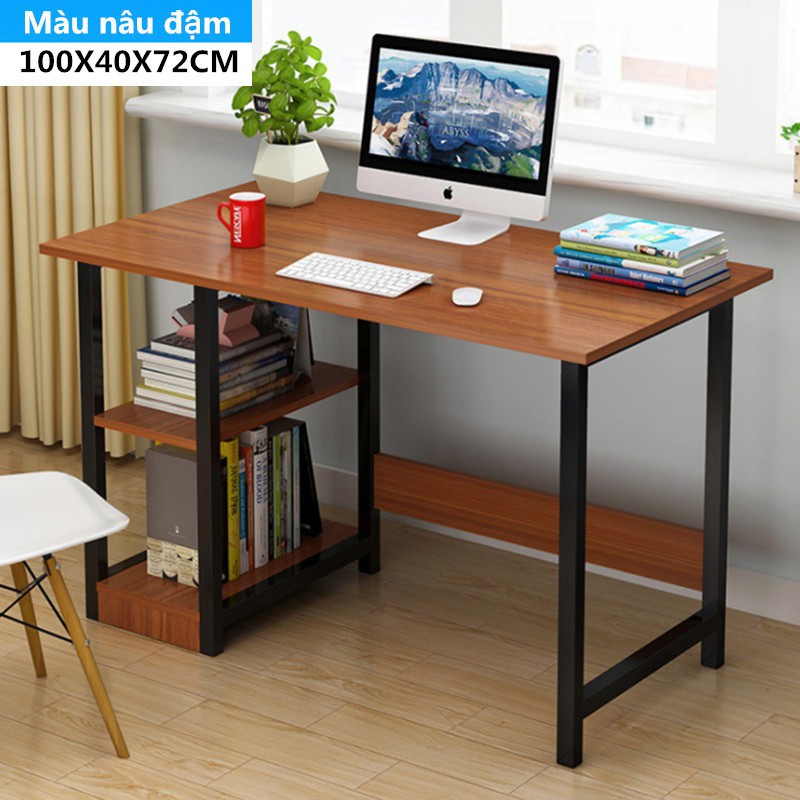 Bàn học bài đọc sách có hai ngăn kệ sách không kèm ghế