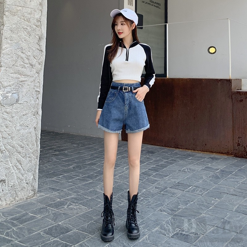 Quần short jean rách daduhey dáng ôm plus size thời trang mùa hè cho nữ