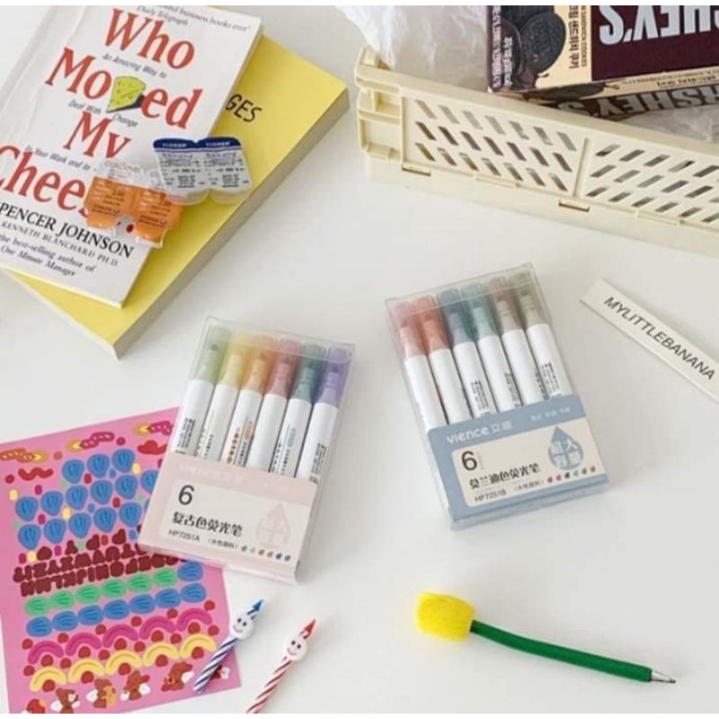 💟 Bộ 6 bút dạ quang MORANDI