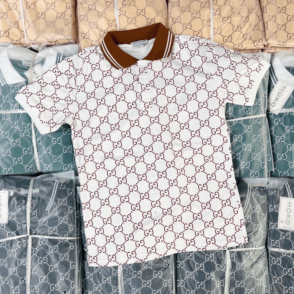 Áo Thun Nam Kiểu Cổ Bẻ Vải Cotton Cao Cấp Phối Họa Tiết Sang Trọng Phong Cách Ulzzang  Hot Trend [NEW UNISEX]