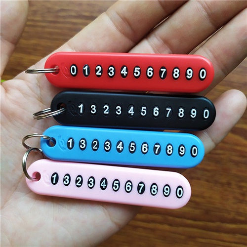 Móc chìa khóa xe máy, xe hơi kèm bảng số điện thoại chống thất lạc tiện dụng